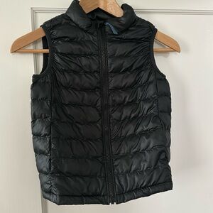 Primary Black Puffer Vest for Kids